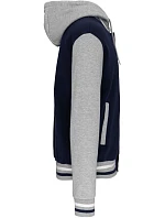 Kariban K 4003 Unisex bunda s kapucí "Teddy" 20.4003 navy/oxford grey/white
