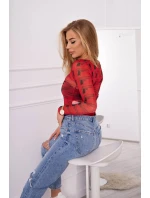 Halenkové body v bronzově červené barvě Halenkové body v bronzově červené barvě