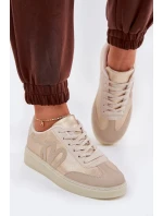 Nízké Sportovní Boty Dámské Z Eko Kůže Zlatobéžové Iladira