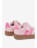 Sportovní Boty Sneakers Dětské Na Suchý Zip Růžové Adelina