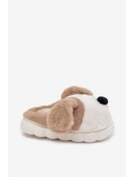 Dětské plyšové bačkory pejskové béžové Farnise