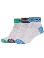 Skechers 3PPK Wm Mesh Ventilation Quarter Socks SK42022-9200 Grey 27-30