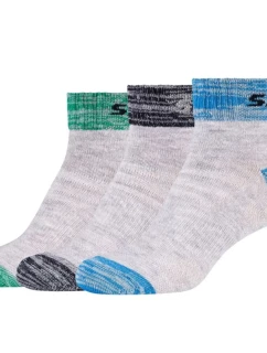 Skechers 3PPK Wm Mesh Ventilation Quarter Socks SK42022-9200 Grey 27-30