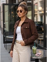 FashionStreet dámská semišová krátká hnědá bunda TY5661