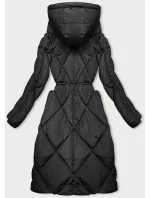 Černá zimní bunda s límcem (LHD-23021)