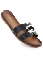 Dámské žabky s ornamentem černé Sergio Leone SK077H