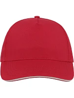 Atlantis Headwear Start Five Sandwich 5 panelová kšiltovka "Start Five Sandwich" 33.0039 red/white Atlantis Headwear Start Five Sandwich 5 panelová kšiltovka "Start Five Sandwich" 33.0039 red/white