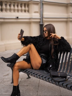 Dámské Boty Zateplené Na Podpatku Černé D&A MR880-085