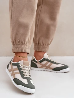 Nízké Tenisky Dámské Béžovo-Zelené Eezore