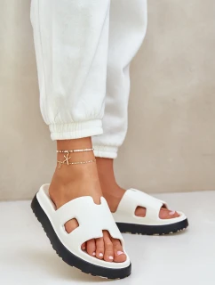 Pěnové Pantofle S Výřezy Bílé Neladith