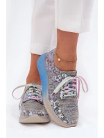 Dámské Kožené Polobotky Sneaker na Platformě Maciejka 06776A-06 Modré