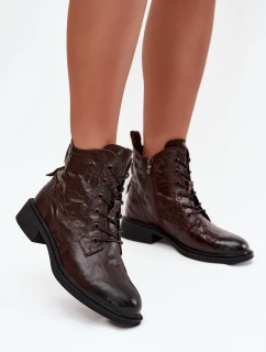 Dámské boty z přírodní kůže vyhřívané Artiker 57C1005 čokoládové