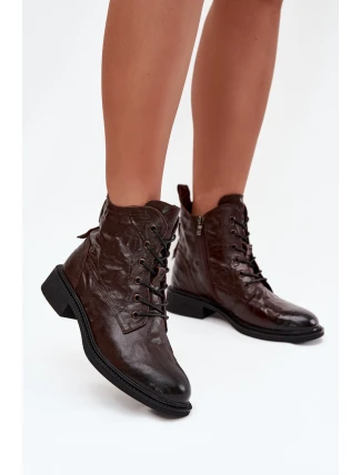 Dámské boty z přírodní kůže vyhřívané Artiker 57C1005 čokoládové