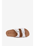 Dámské pantofle s přezkami Inblu NM000039 Bílé