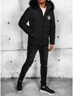 Pánská prošívaná zimní bunda černá FashionStreet TX4644