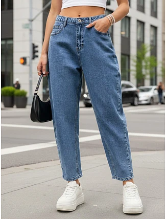 Dámské džíny balloon fit s vysokým sedem FashionStreet UY2929