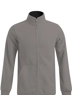 Promodoro 7971 Pánská dvojitá fleecová bunda 40.7971 light grey/black