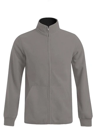 Promodoro 7971 Pánská dvojitá fleecová bunda 40.7971 light grey/black