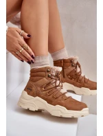 Zateplené Dámské Trekové Boty Lee Cooper LCJ-24-03-3061L Hnědé Zateplené Dámské Trekové Boty Lee Cooper LCJ-24-03-3061L Hnědé
