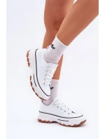 Nízké Dámské Tenisky Na Platformě Bílé Aradwin