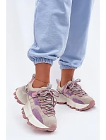 Kožené semišové dámské tenisky GOE TT2N4026 fialové