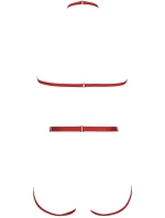 Sexy postroj V-9806 červená - Axami