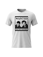 Dámské bavlněné tričko s potiskem - WANTED - bílé