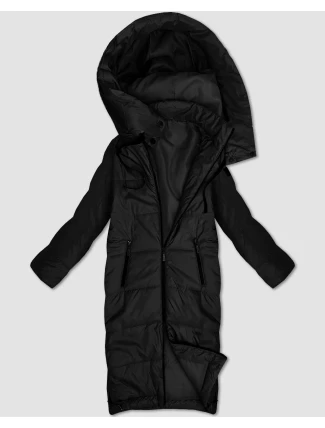 Černá dlouhá lehce zateplená dámská bunda S'West (B8510-1)