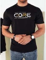 Pánské tričko s potiskem černé FashionStreet RX5419