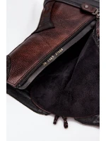 Kožené kotníkové boty na platformě s podšívkou Maciejka 06565-02 hnědozlaté