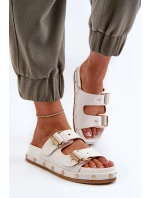 Dámské pantofle na platformě Big Star White Dámské pantofle na platformě Big Star White