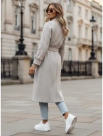 Dámský oversize kabát CAMELLYN dlouhý béžový FashionStreet NY0744