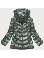 Zelená prošívaná bunda pro přechodné období (BR9790-10) Zelená prošívaná bunda pro přechodné období (BR9790-10)