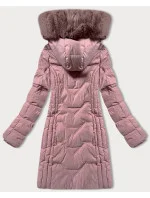 Zimní bunda v pudrově růžové barvě s odepínací kapucí S'west (R8199-51) Zimní bunda v pudrově růžové barvě s odepínací kapucí S'west (R8199-51)