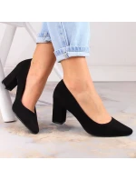 Sergio Leone W SK403A černé semišové lodičky na jehlovém podpatku Sergio Leone W SK403A černé semišové lodičky na jehlovém podpatku