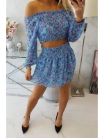 Modrá květinová sada Modrá květinová sada