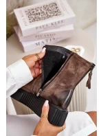 Zazoo 60369 Dámské Kožené Kotníkové Boty Na Platformě Tmavě Béžové Zazoo 60369 Dámské Kožené Kotníkové Boty Na Platformě Tmavě Béžové