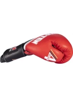 TOP TEN RTT-4Select 10 oz červeno-černé kožené boxerské rukavice
