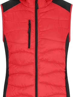 Daiber JN 1327 Dámská strečová fleecová vesta 02.1327 red/black