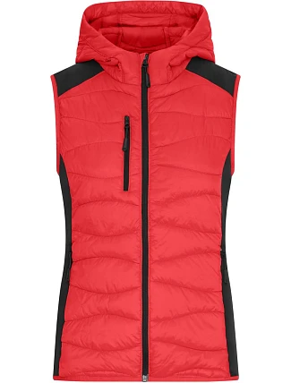 Daiber JN 1327 Dámská strečová fleecová vesta 02.1327 red/black