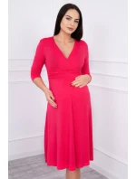 Šaty s průstřihem pod prsy fuchsiová Šaty s průstřihem pod prsy fuchsiová