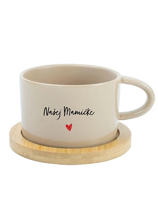 Našej Mamičke - krémový hrníček makronka 200 ml Našej Mamičke - krémový hrníček makronka 200 ml