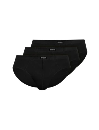 Pánské slipy 3 pack 1446 Basic black - HENDERSON Pánské slipy 3 pack 1446 Basic black - HENDERSON