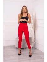 Červené plisované kalhoty Červené plisované kalhoty