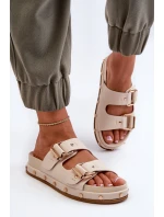 Dámské žabky na platformě Big Star NN274083 béžové