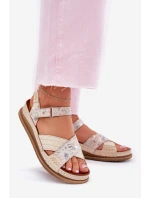 Dámské Kožené Sandály Na Platformě Maciejka L7064-37 Ecru