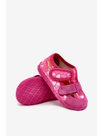 Pantofle Milami Dětské Na Suchý Zip V Srdíčka Růžové Reathiana