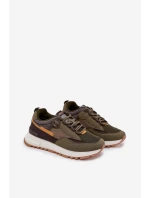 Pánské Sportovní Boty Sneakers Big Star RR174280 HI-POLY SYSTEM Tmavě Zelené