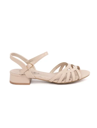 Luxusní  sandály dámské hnědé bez podpatku