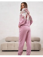 Sportovní souprava s květinovým motivem růžová (821148)